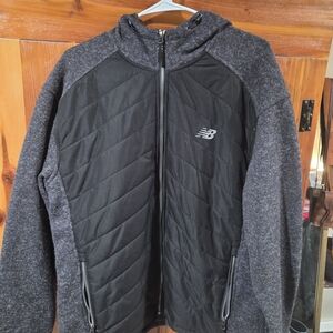 New Balance Men's Black and Gray Jacket